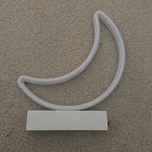 Modern White Crescent Moon LED Light